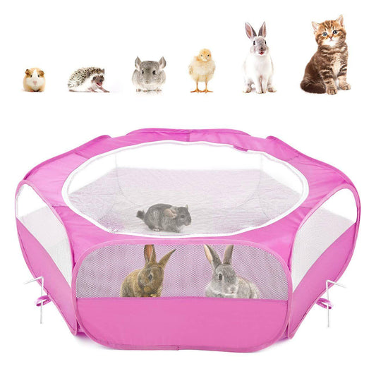 Pawaboo Small Animals Playpen Waterproof Small Pet Cage Tent with Zippered Cover