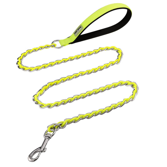 S-etovus Chew Proof Metal Leash Chain Dog Leash for Medium Large Dogs