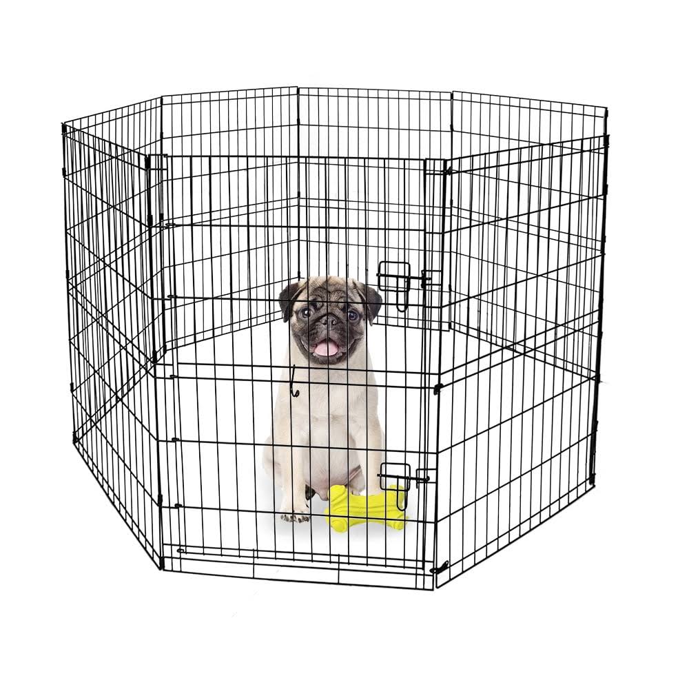 Vibrant Life 8-Panel Pet Exercise Play Pen with Door