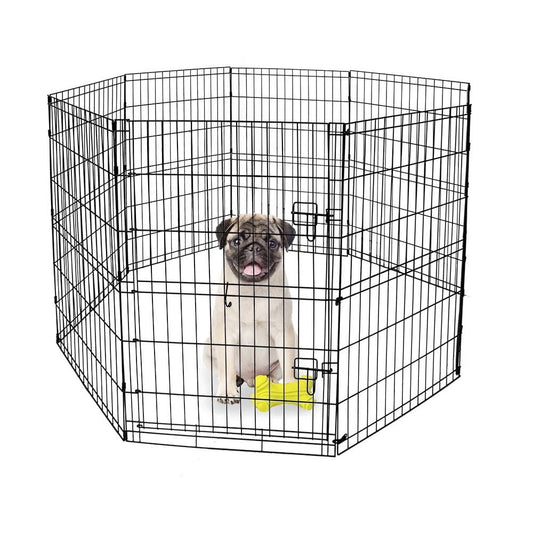 Vibrant Life 8-Panel Pet Exercise Play Pen with Door